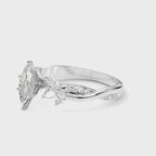 MARQUISE FLORAL NATURE INSPIRED CHANNEL RING