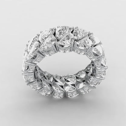 HALF MOON ETERNITY WEDDING BAND