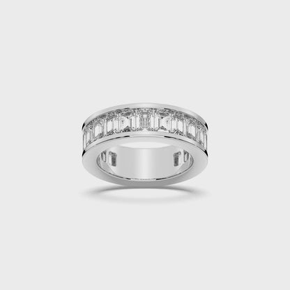 EMERALD ETERNITY MENS RING