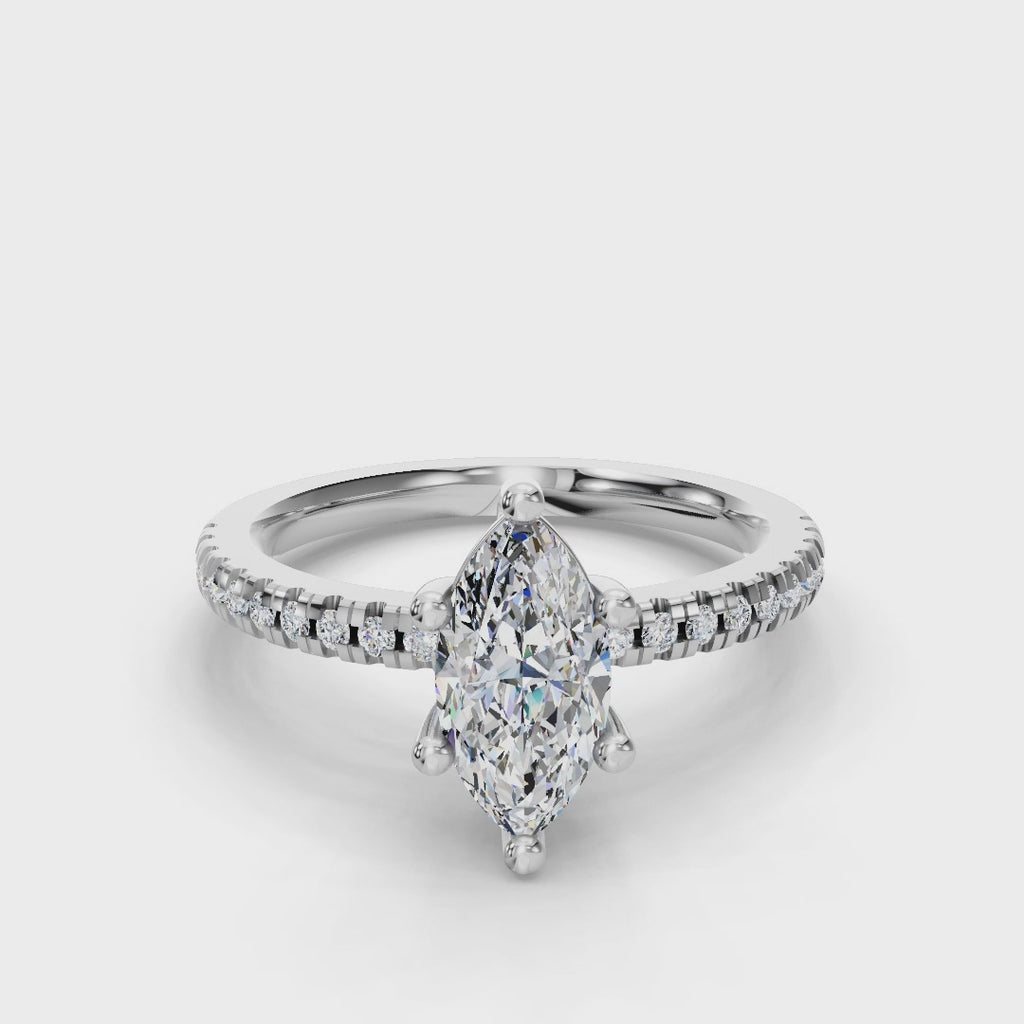 MARQUISE PAVE RING