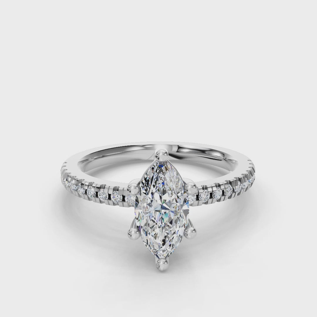 MARQUISE PAVE RING