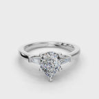 PEAR BAGUETTE THREE STONE RING