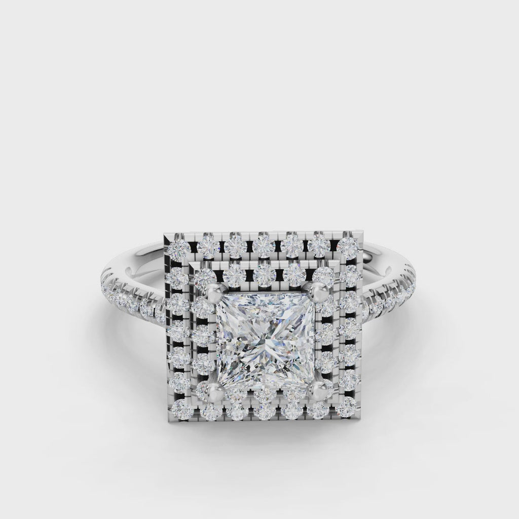 PRINCESS HALO WITH PAVE RING