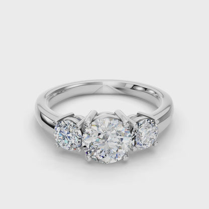 ROUND 3 STONE RING