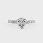 PEAR PAVE WITH HIDDEN HALO RING
