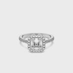 ASSCHER FLUSH SET RING