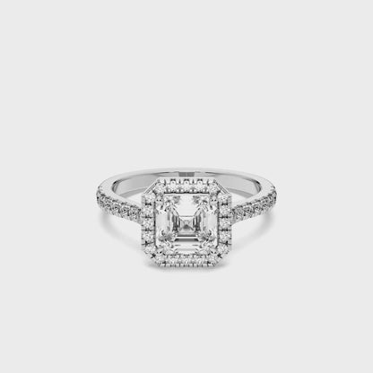 ASSCHER FLUSH SET RING