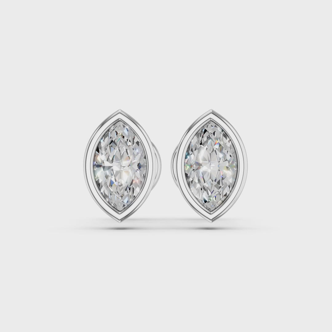 MARQUISE BEZEL EARIRNGS