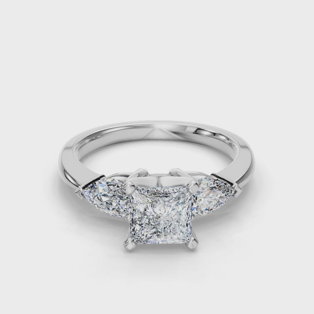PRINCESS 3 STONE RING