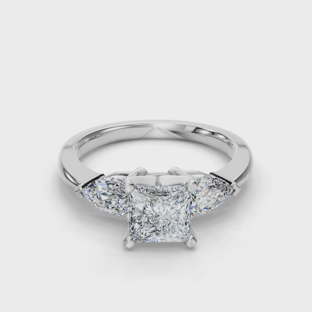 PRINCESS 3 STONE RING