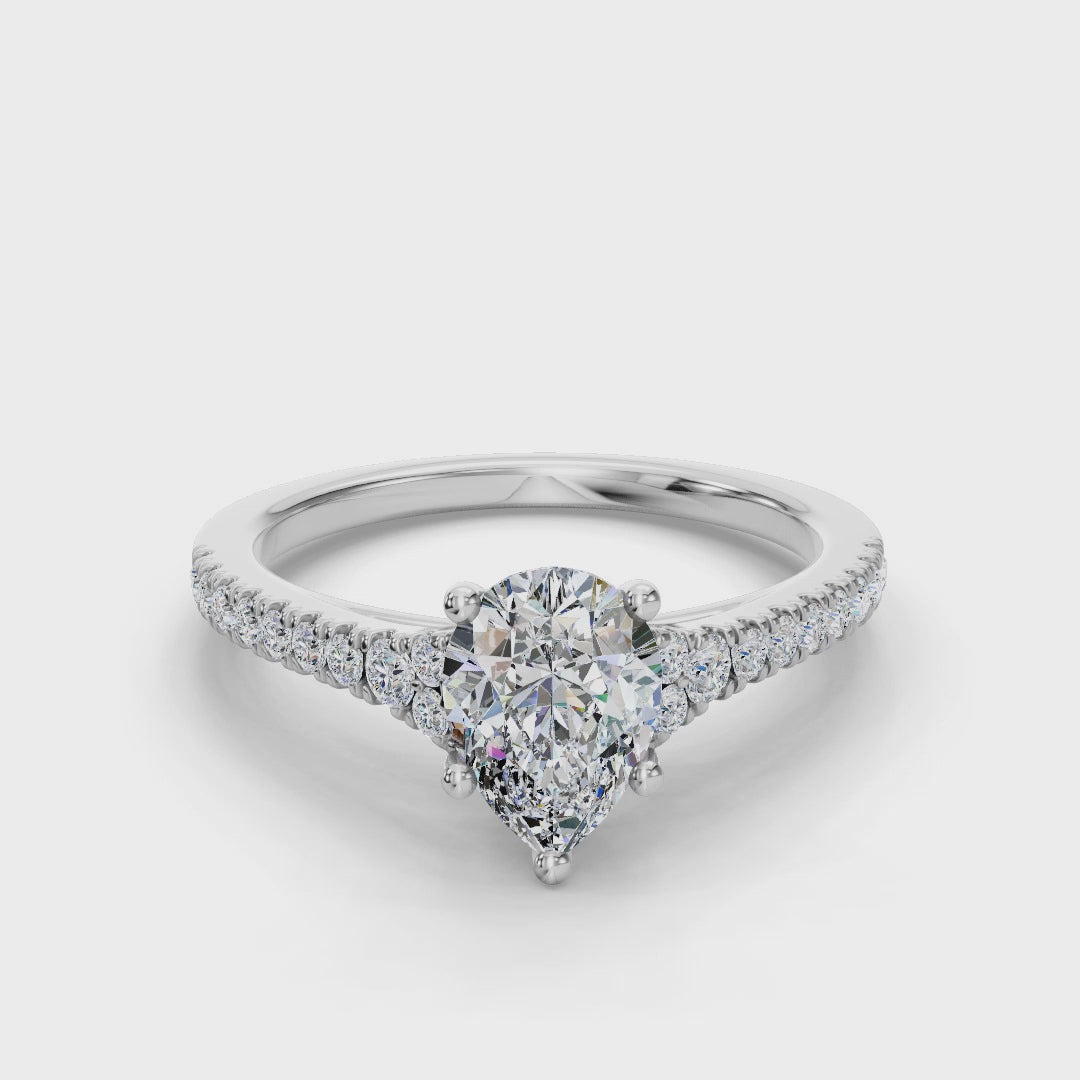 PEAR CATHEDRAL RING