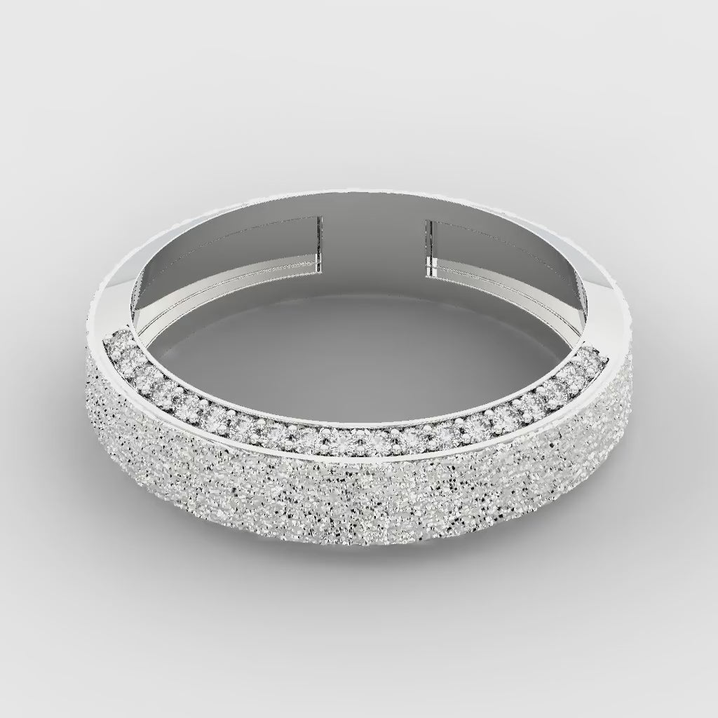 ROUND PAVE MENS RING