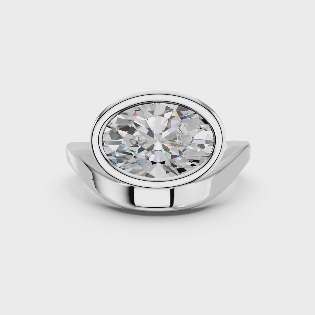 OVAL FANCY SOLITAIRE RING
