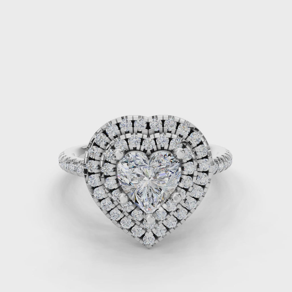 HEART HALO WITH PAVE RING