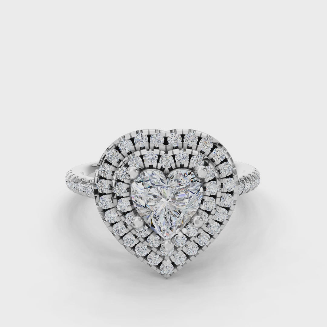 HEART HALO WITH PAVE RING