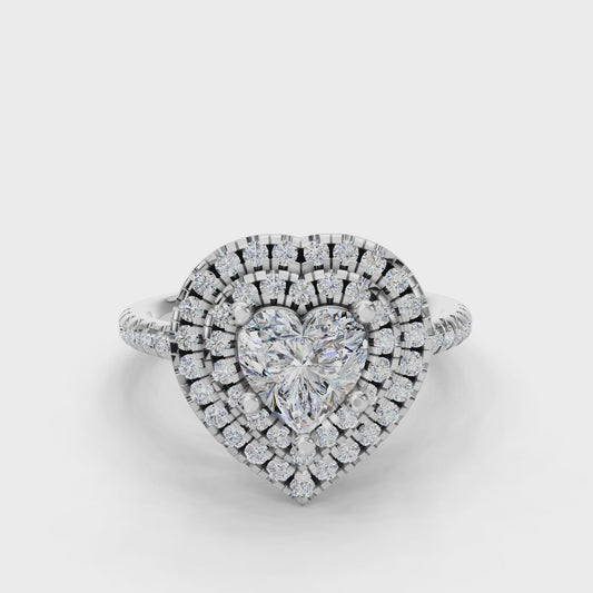 HEART HALO WITH PAVE RING