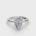 PEAR HIDDEN HALO RING