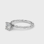 CUSHION TWISTED PAVE RING