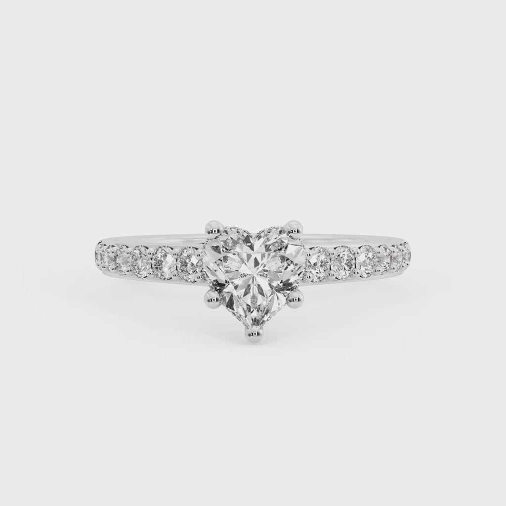 HEART PAVE WITH HIDDEN HALO RING