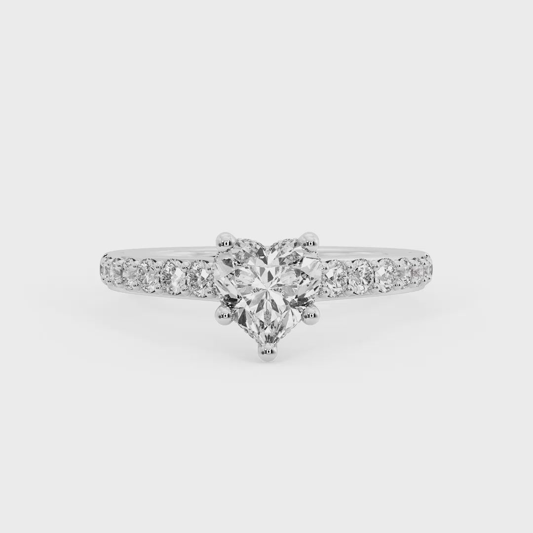 HEART PAVE WITH HIDDEN HALO RING
