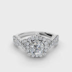 CUSHION NATURE INSPIRED HALO RING