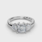 PRINCESS 3 STONE RING