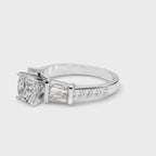 CUSHION BAGUETTE CHANNEL RING