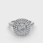 CUSHION HALO WITH PAVE RING