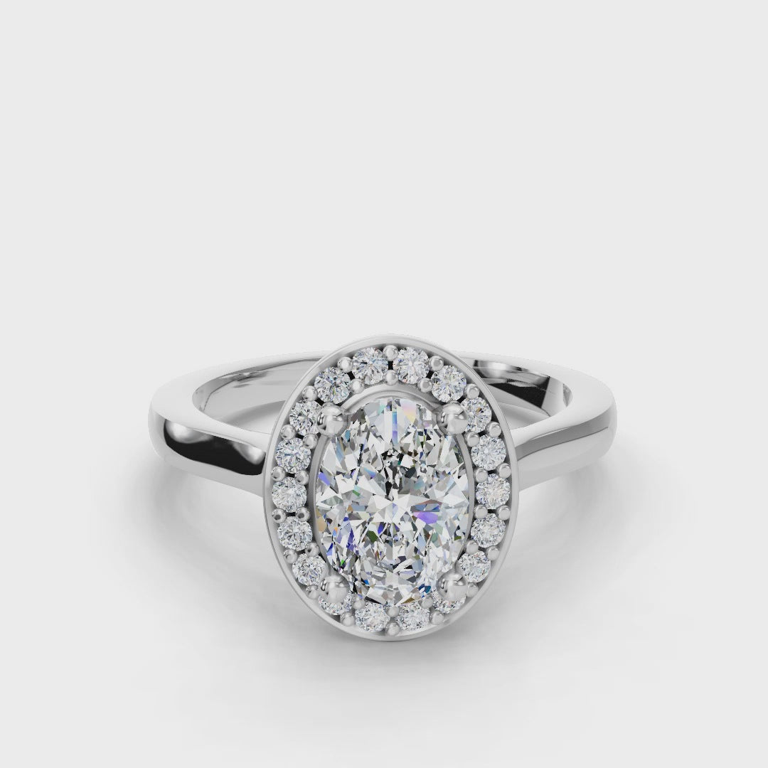 OVAL HALO RING