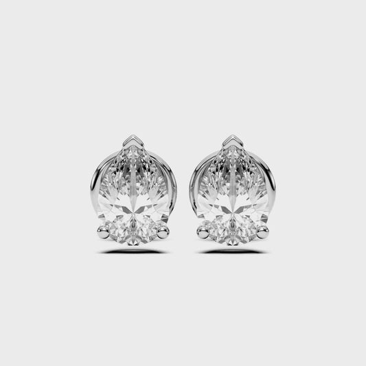 PEAR 3 PRONG BASKET EARRING