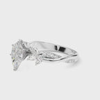 PEAR FLORAL NATURE INSPIRED CHANNEL RING