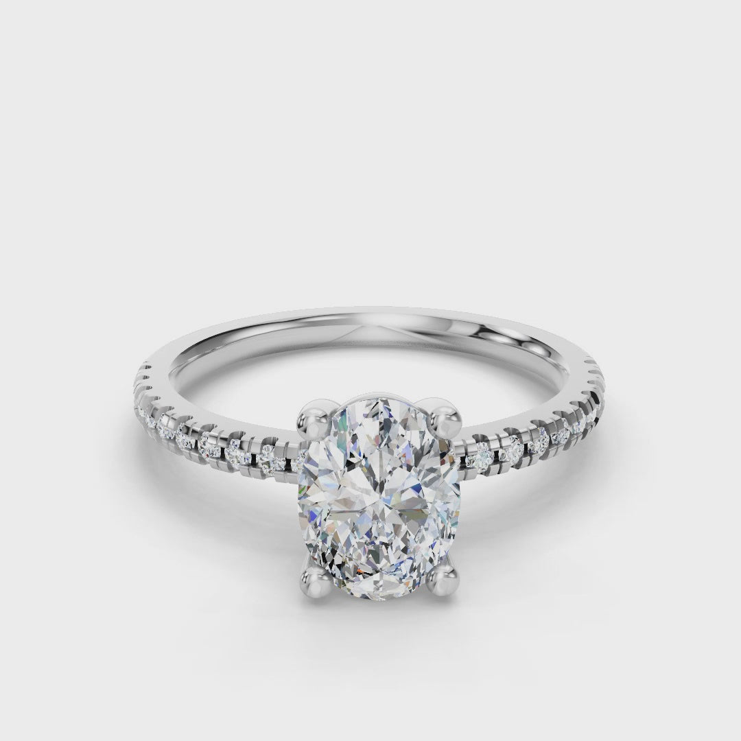 OVAL PAVE RING