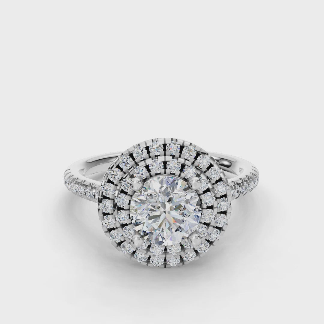 ROUND HALO WITH PAVE RING