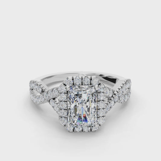 RADIANT NATURE INSPIRED HALO RING