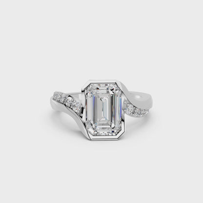 EMERALD FANCY PAVE RING