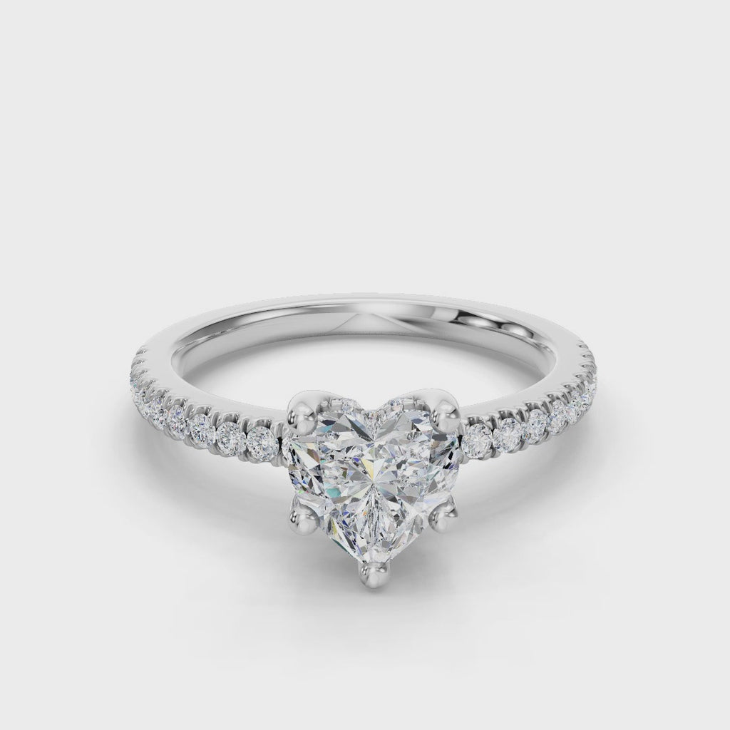 HEART PAVE WITH HIDDEN HALO RING