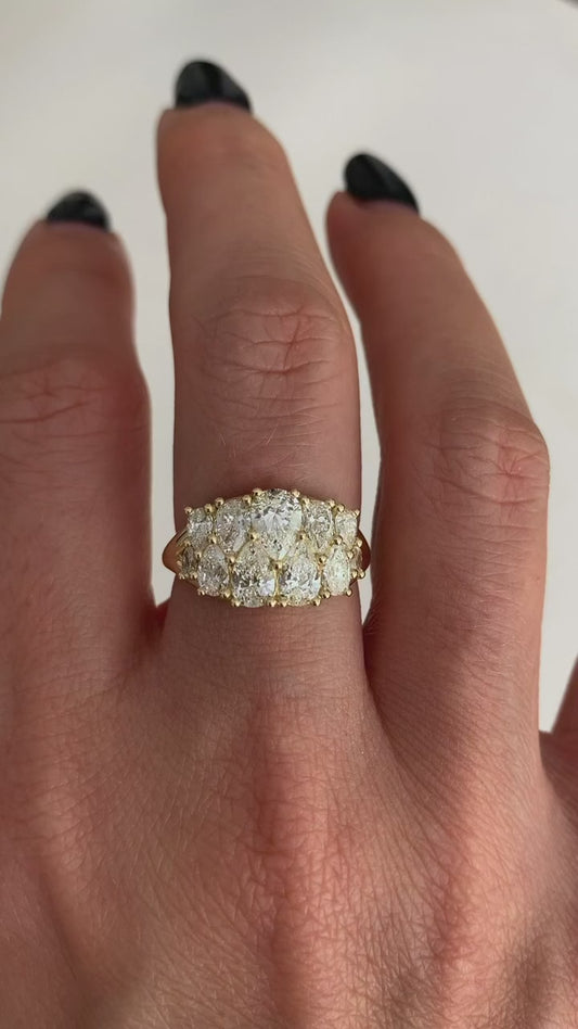 ROUND-MARQUISE FLORAL BAND
