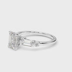 EMERALAD BAGUETTE ROUND CHANNEL RING