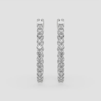 ROUND IN-OUT HOOPS EARRINGS