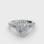 PEAR CATHEDRAL WITH HALO RING