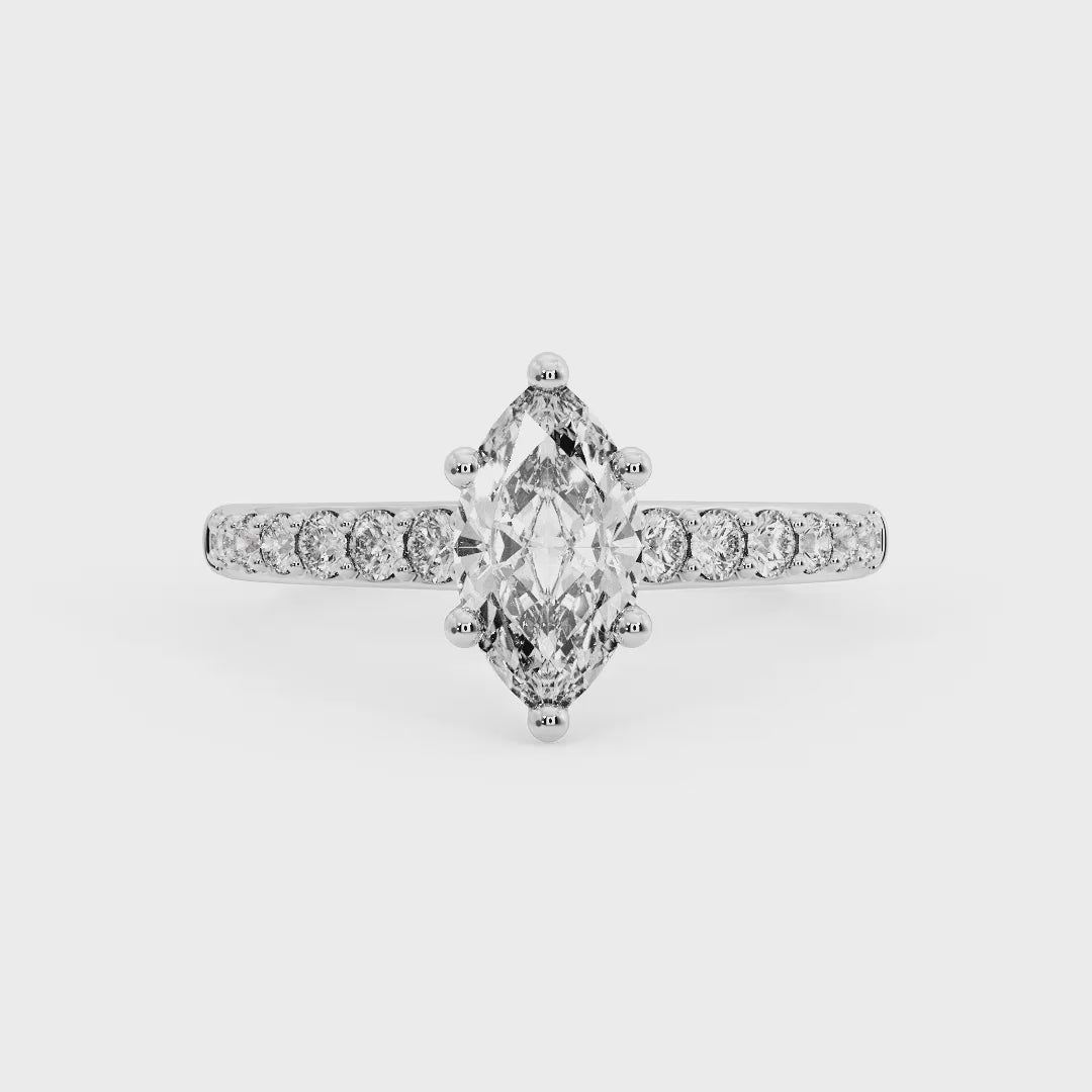 MARQUISE PAVE WITH HIDDEN HALO RING