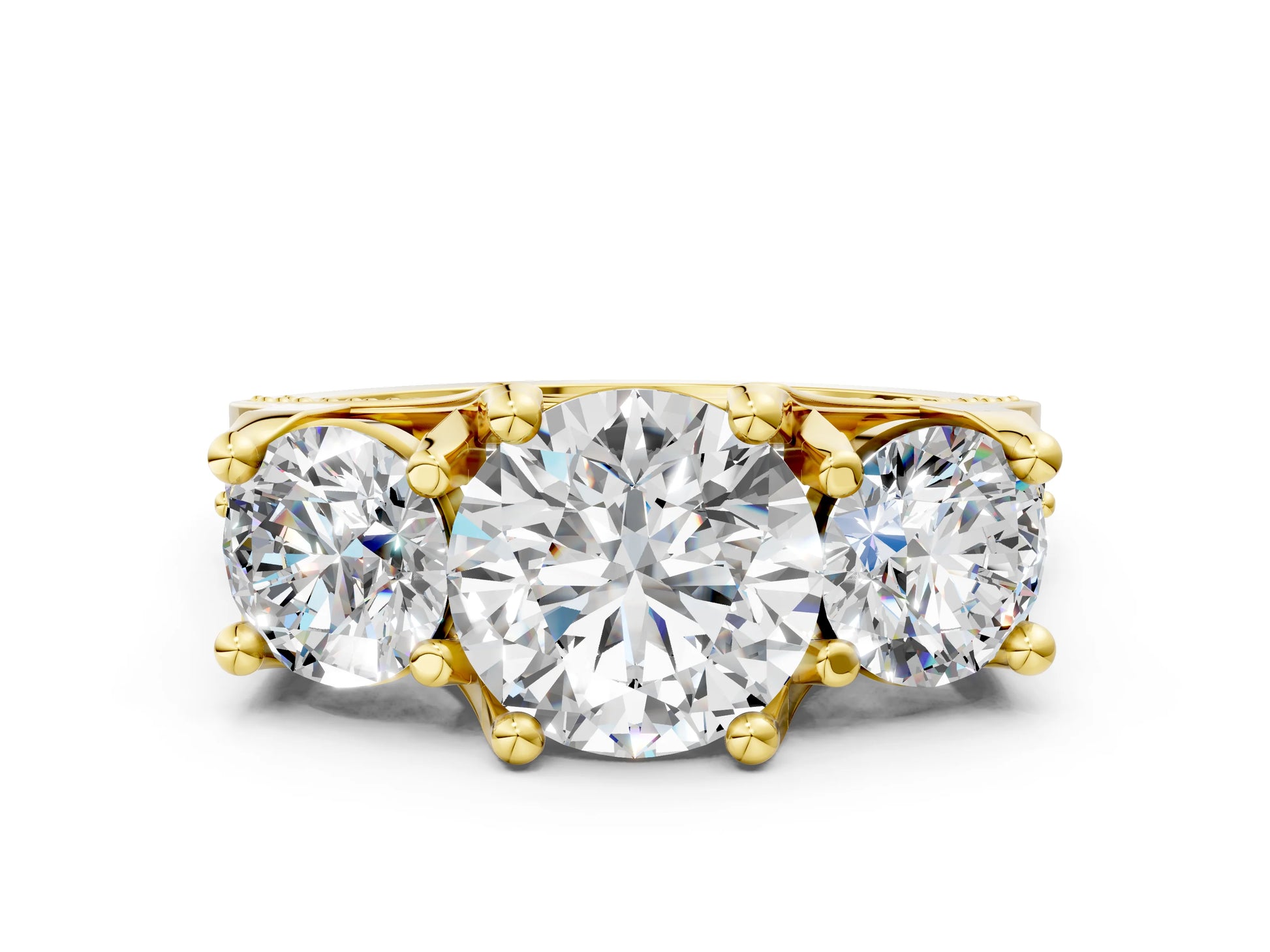 ROUND 3 STONE RING - M&D Signature Jewels