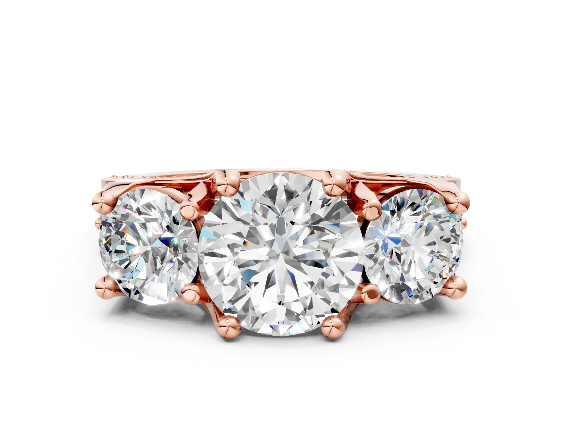 ROUND 3 STONE RING - M&D Signature Jewels