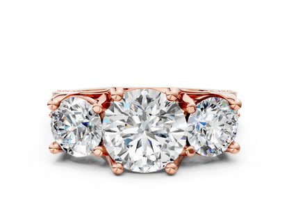 ROUND 3 STONE RING - M&D Signature Jewels