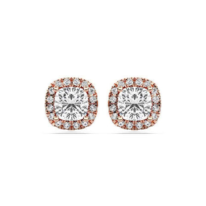 CUSHION HALO EARRING