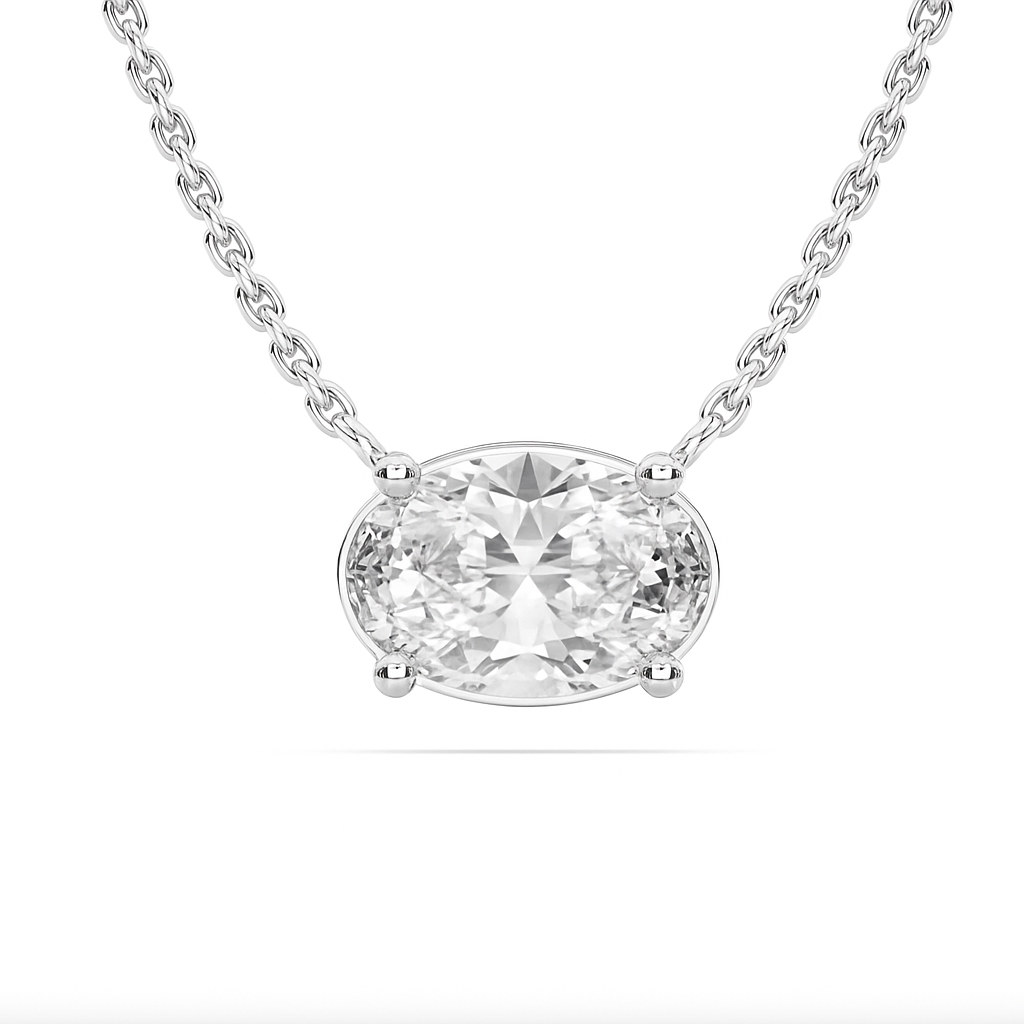OVAL SOLITAIRE PENDANT