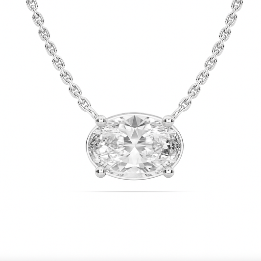 OVAL SOLITAIRE PENDANT
