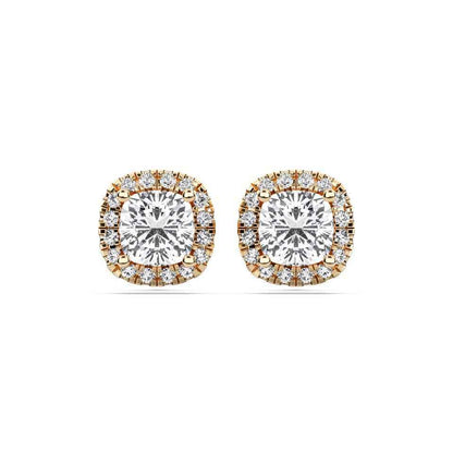 CUSHION HALO EARRING