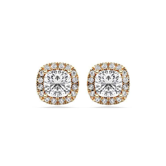 CUSHION HALO EARRING