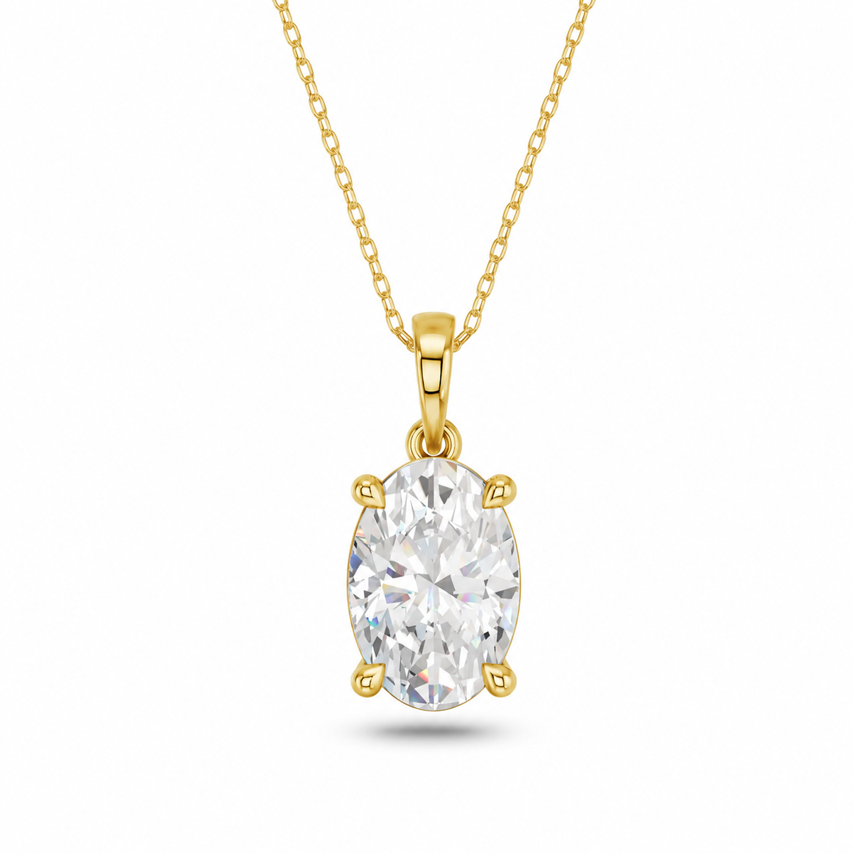 OVAL SOLITAIRE PENDANT
